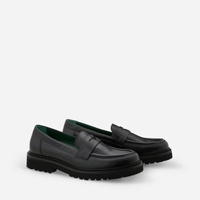 Women's Richee Penny Loafer Black Nappa Leather