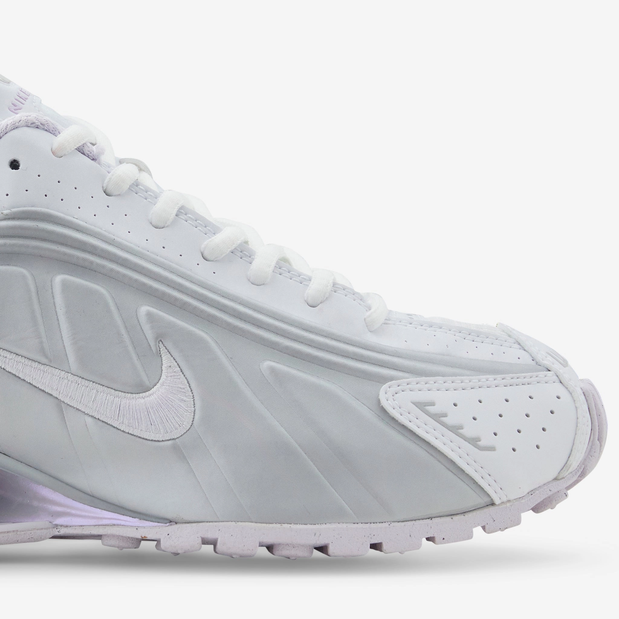 Women's Shox R4 White | Barely Grape | MTLC Platinum